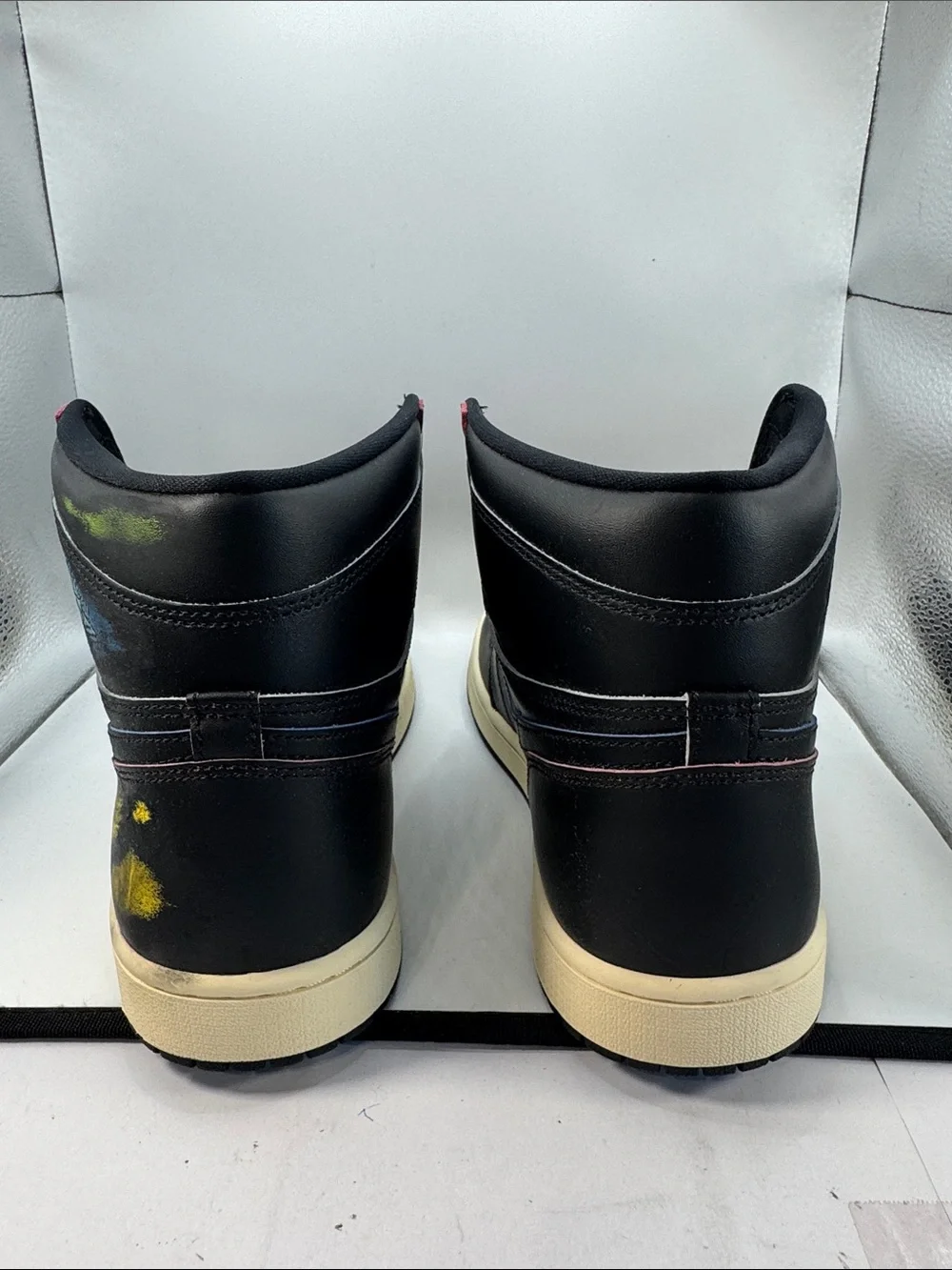 Nike Black and White Sneaker Interior with Size Tag